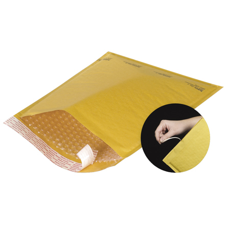 Kraft Self-Seal Bubble Mailers w-Tear Strip