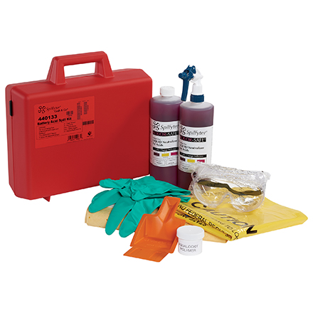 1 Gallon Battery Acid Spill Kit in Plastic Case