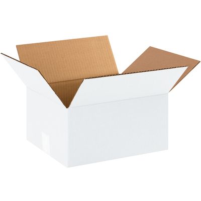 12 x 10 x 6" White Corrugated Boxes