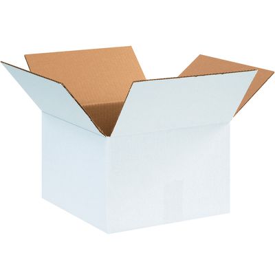 12 x 12 x 8" White Corrugated Boxes