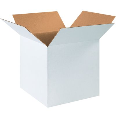 16 x 16 x 16" White Corrugated Boxes