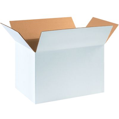 18 x 12 x 12" White Corrugated Boxes