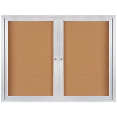 4 x 3' Enclosed Cork Board with Aluminum Frame