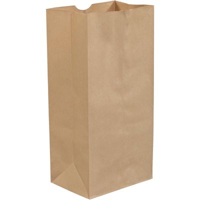 8 1/4 x 5 1/4 x 18" Kraft Grocery Bags