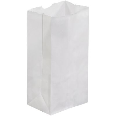 3 1/2 x 2 3/8 x 6 7/8" White Grocery Bags