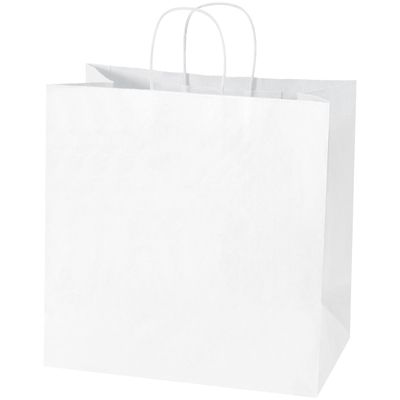 13 x 7 x 13" White Shopping Bags