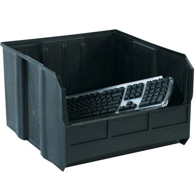 18 x 16 1/2 x 11" Black Conductive Bin Boxes