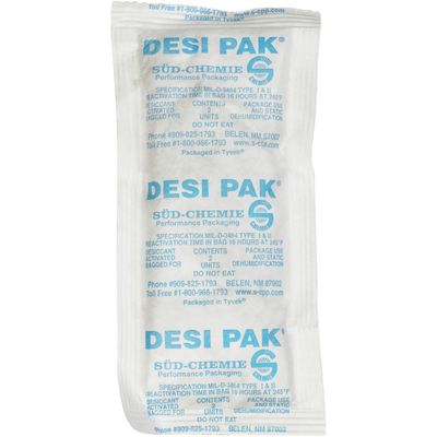 3 x 6 x 3/8" Tyvek® Clay Desiccants - 34 Gallon Drum