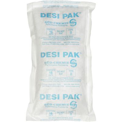 5 3/4 x 10 x 1 1/2" Tyvek® Clay Desiccants - 34 Gallon Drum