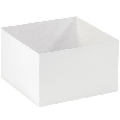 10 x 10 x 6" White Deluxe Gift Box Bottoms