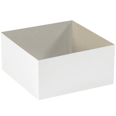 12 x 12 x 6" White Deluxe Gift Box Bottoms