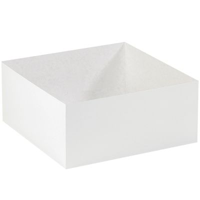 14 x 14 x 6" White Deluxe Gift Box Bottoms