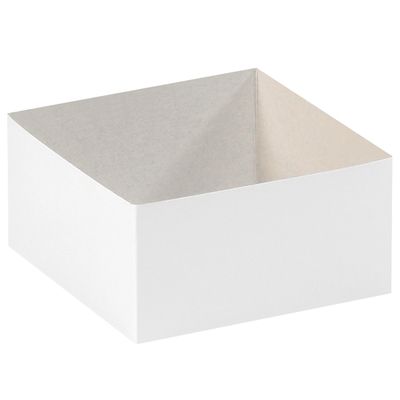 6 x 6 x 3" White Deluxe Gift Box Bottoms