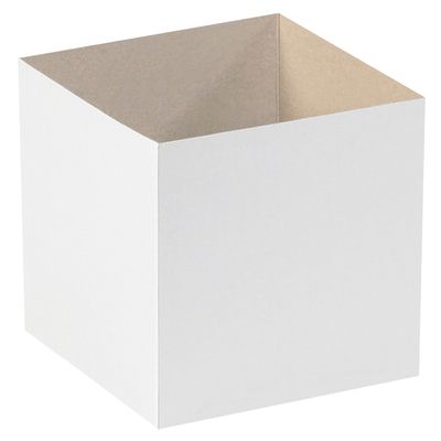 6 x 6 x 6" White Deluxe Gift Box Bottoms