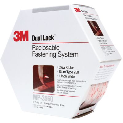 1" x 15' Clear 3M™ MP3560 Dual Lock™ Mini Pack Fasteners