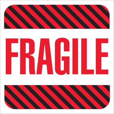 4 x 4" - "Fragile" Labels