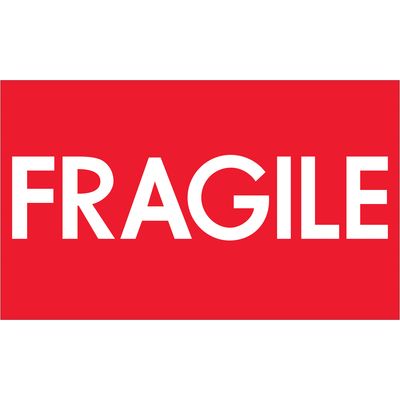 3 x 5" - "Fragile" (High Gloss) Labels