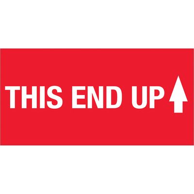 2 x 4" - "This End Up" (High Gloss) Labels