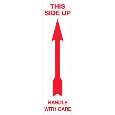 2 x 8" - "Up - Handle With Care" Arrow Labels