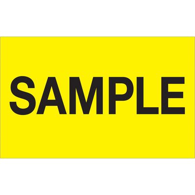 1 1/4 x 2" - "Sample" (Fluorescent Yellow) Labels