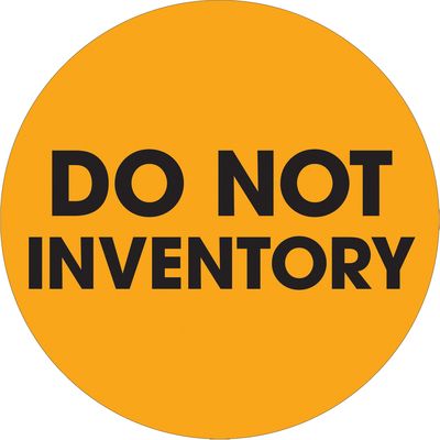 2" Circle - "Do Not Inventory" Fluorescent Orange Labels