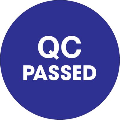 1" Circle - "QC Passed" Blue Labels