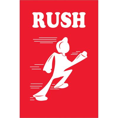 4 x 6" - "Rush" Labels