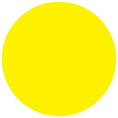 1 1/2" Circles - Fluorescent Yellow Removable Labels