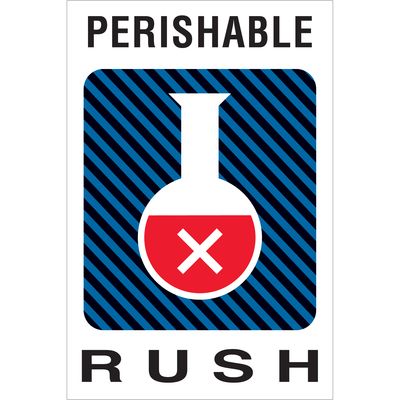 4 x 6" - "Perishable Rush" Labels