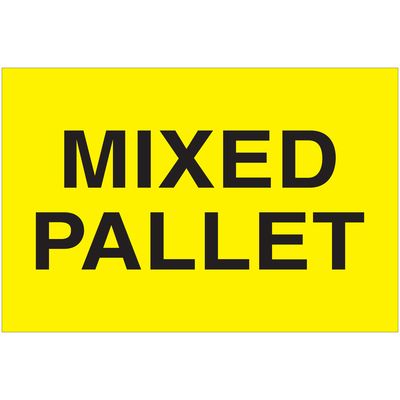 2 x 3" - "Mixed Pallet" (Fluorescent Yellow) Labels