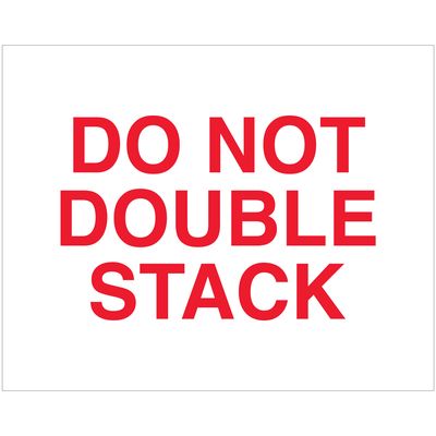 8 x 10" - "Do Not Double Stack" Labels