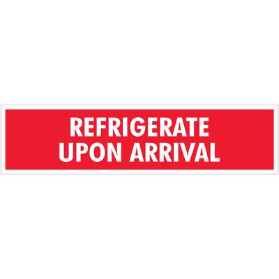 2 x 8" - "Refrigerate Upon Arrival" Labels