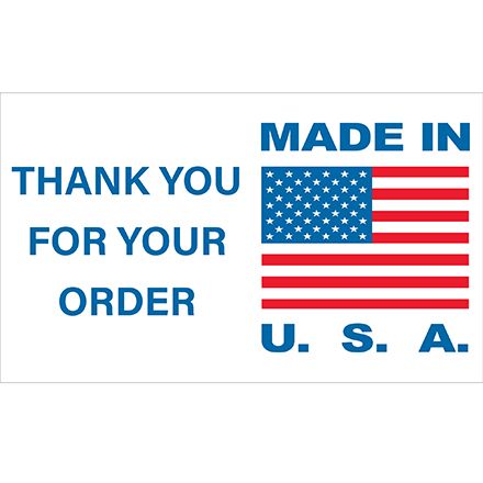 3 x 5" - "Made in USA" Label