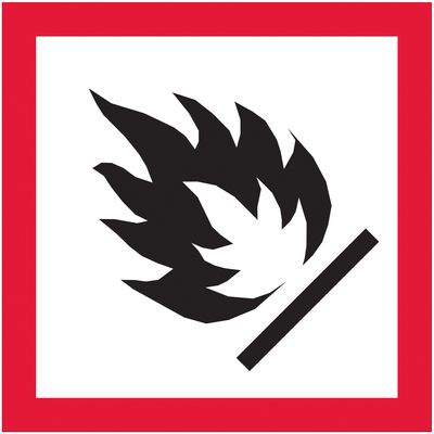 1 x 1" Pictogram - Flame Labels