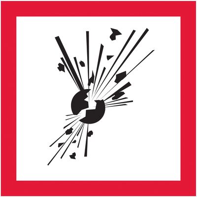 1 x 1" Pictogram - Exploding Bomb Labels