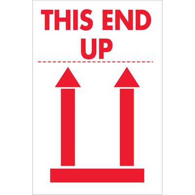 2 x 3" - "This End Up" Labels