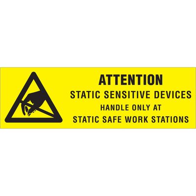 5/8 x 2" - "Attention - Static Sensitive Devices" Labels