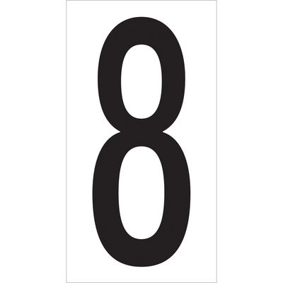 3 1/2" "8" Vinyl Warehouse Number Labels