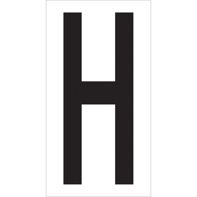 3 1/2" "H" Vinyl Warehouse Letter Labels