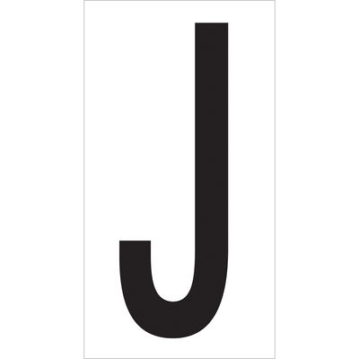 3 1/2" "J" Vinyl Warehouse Letter Labels