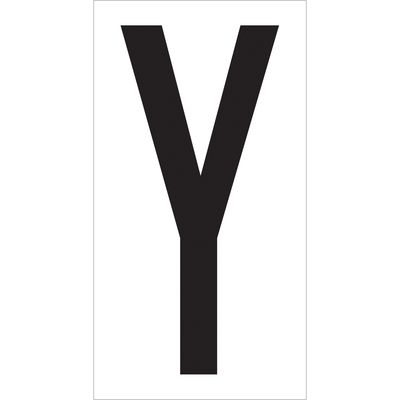 3 1/2" "Y" Vinyl Warehouse Letter Labels