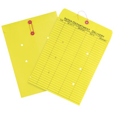 10 x 13" Yellow Inter-Department Envelopes