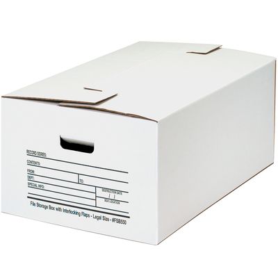 24 x 15 x 10" Interlocking Flap File Storage Boxes