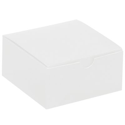 4 x 4 x 2" White Gift Boxes