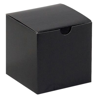 4 x 4 x 4" Black Gloss Gift Boxes