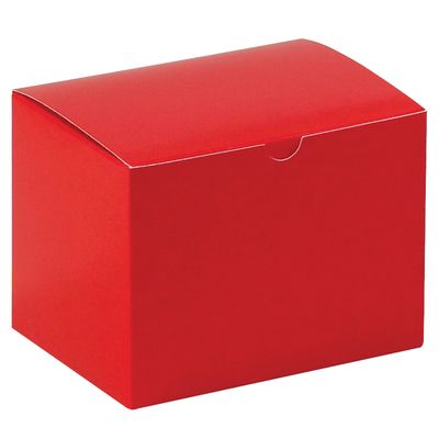 6 x 4 1/2 x 4 1/2" Holiday Red Gift Boxes