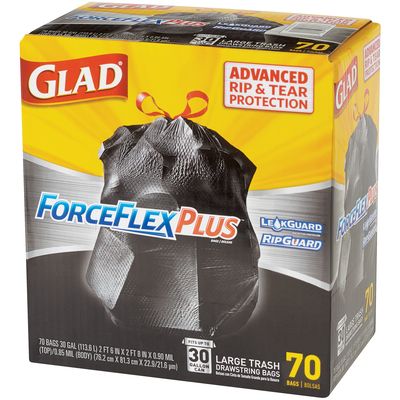 Glad® ForceFlex® Trash Bags - 30 Gallon, Black