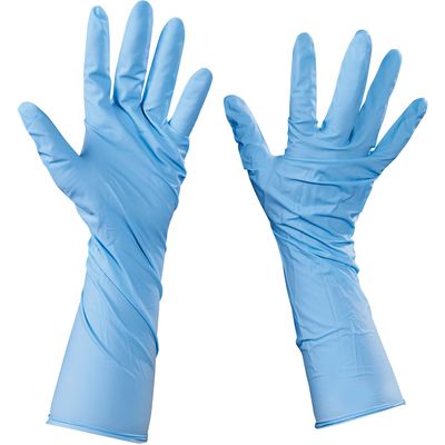 Nitrile Gloves with Extended Cuffs - Medium