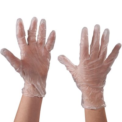 Vinyl Gloves - Clear - 3 Mil Powdered - Small