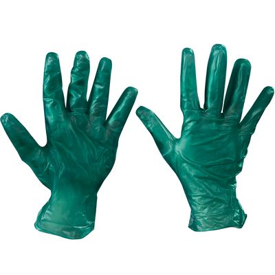 Vinyl Gloves - Green - 6.5 Mil. - Powdered - Large